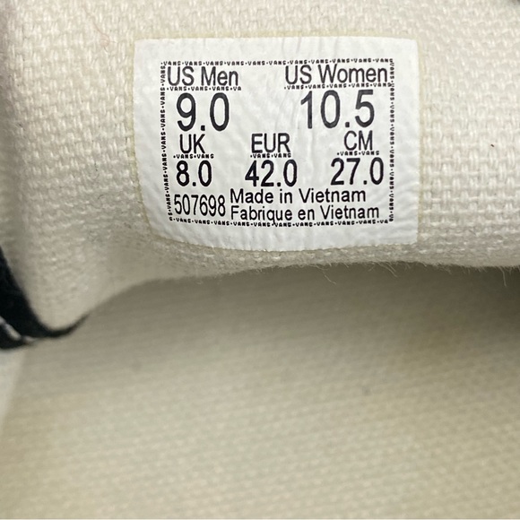 VANS Authentic Thank You Floral Black Women's Sneakers Color Black/White SZ 10.5 - Picture 10 of 10